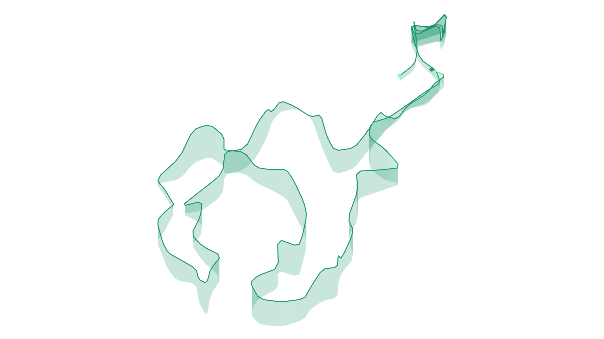 Olympic Road Race — elevation coloring